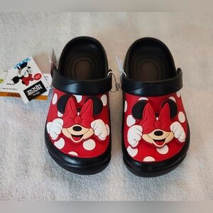 Disney Kids Red and Black Clogs